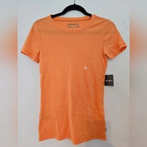NWT Eddie Bauer orange crewneck t shirt